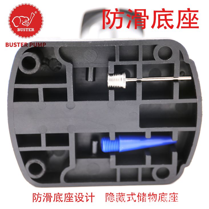 义乌好货 脚踩气筒带表便捷式气筒汽车自行车电动车打气筒细节图