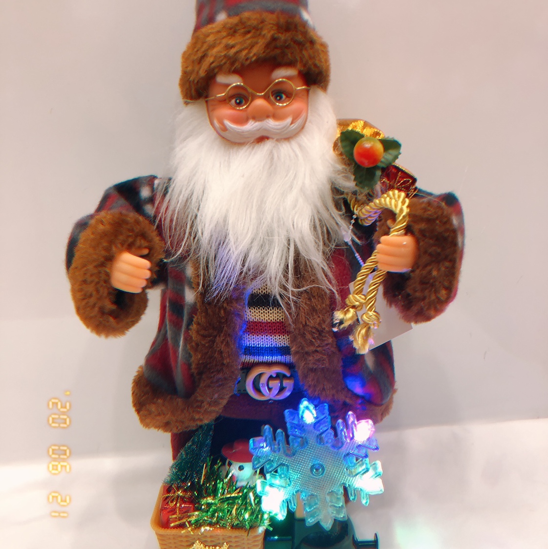 Huashuai New Electric Santa Claus 14 Inch Christmas Decoration Christmas Craft