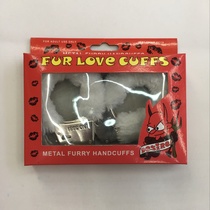 Boxes of white plush handcuffs