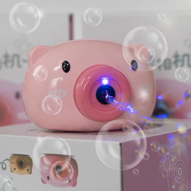 网红全自动小猪泡泡机抖音同款少女心照相机儿童玩具泡泡枪