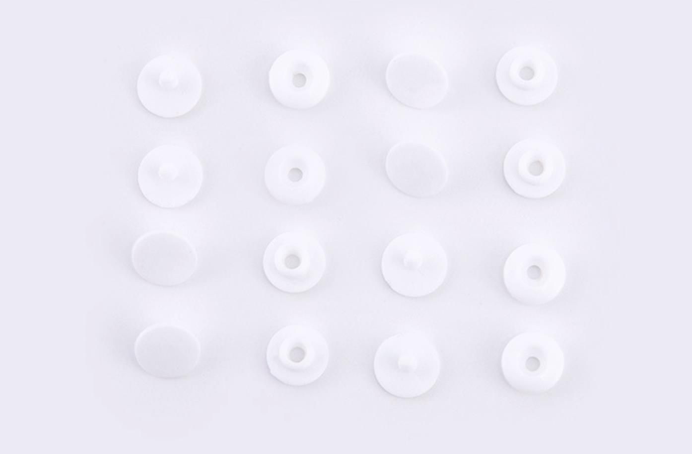White 9.8mm disposable plastic buckle factory goods direct sale