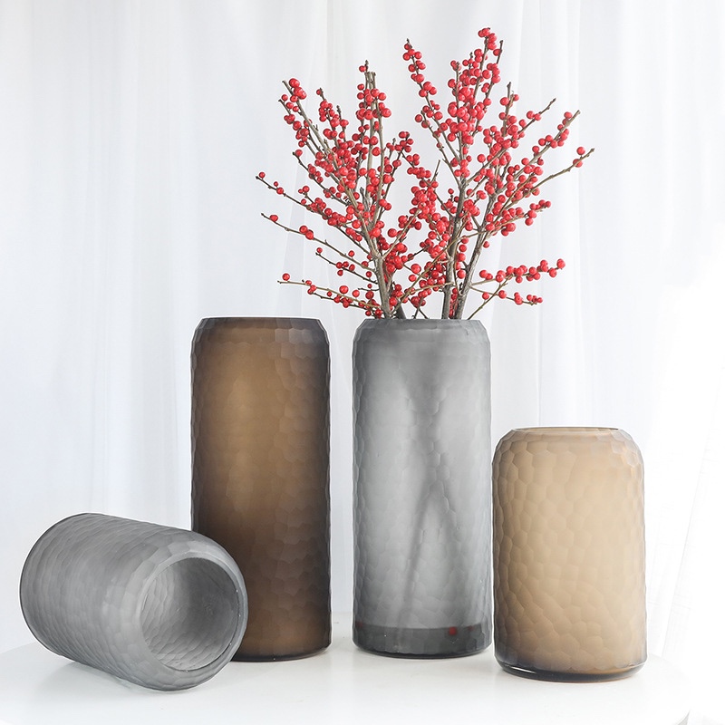 Nordic style polished honeycomb glass vases, creative flower arrangements for living rooms and dining tables, wholesale from the manufacturer details Picture