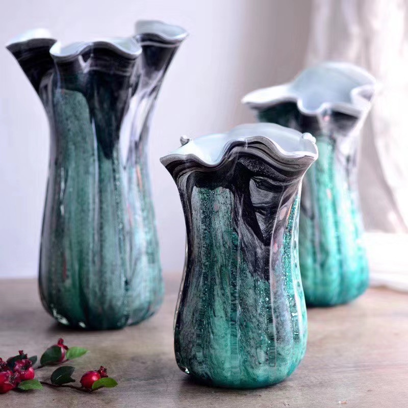 玻璃花瓶简约现代水培鲜花干花插花器客厅餐桌家居装饰品摆件