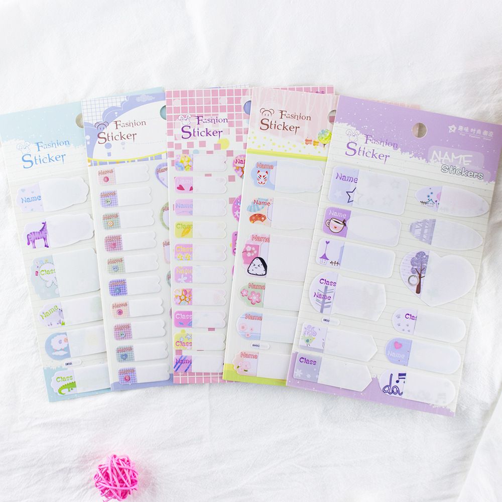 Wahi children's cartoon waterproof name sticker paper can be wholesale full figure