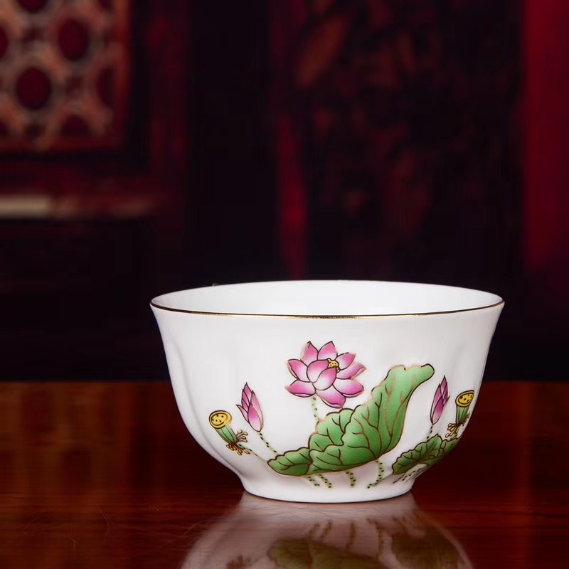 Auspicious Buddhist ritual ware, embossed lotus bowl details Picture