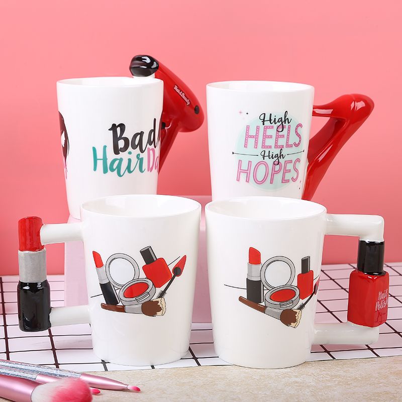 Home Water Cup Office Women's Makeup Cup Home Drinking Water To Send His Girlfriend Ceramic Cup Gift Super Cute Water Cup God