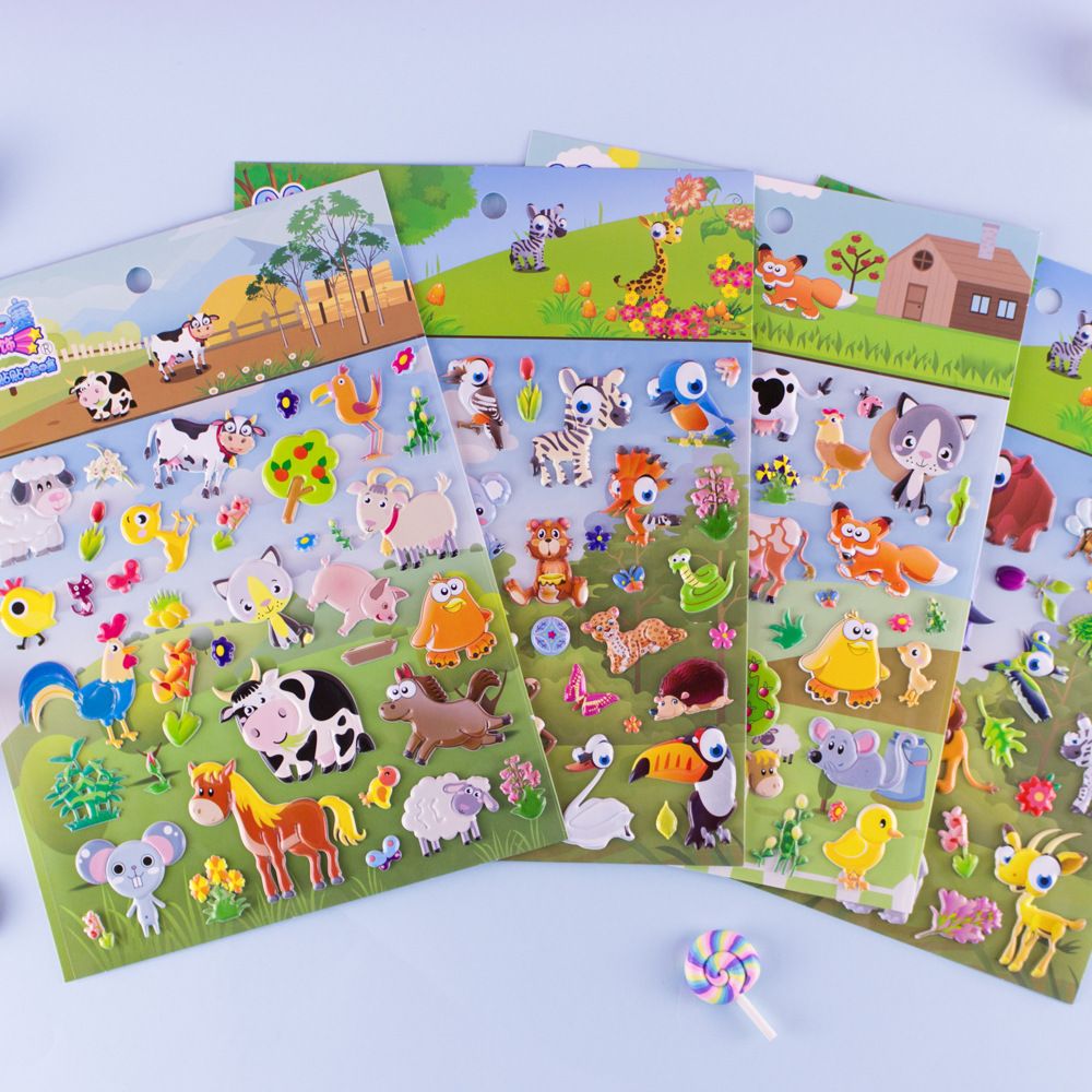 Wahoo children's puzzle cartoon Q version of animal foam stickers can be wholesale full figure