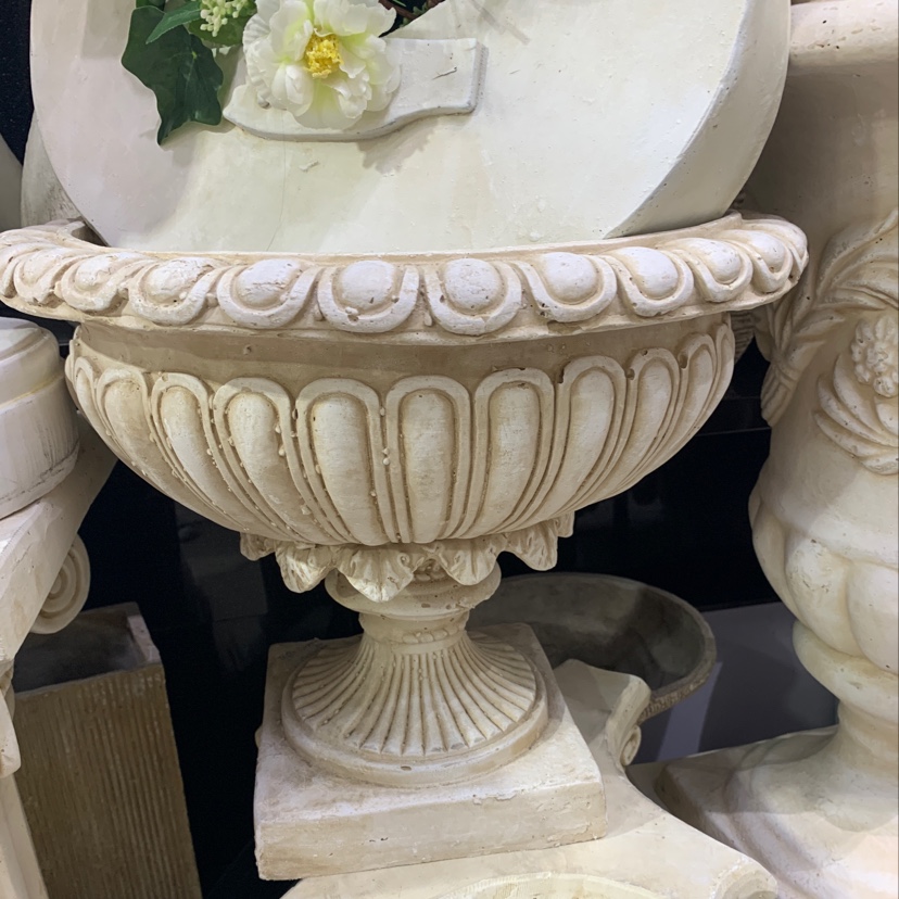 Glass reinforced plastic vases with flower arrangements thumbnail