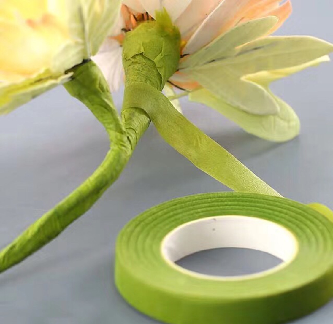 绿色纸胶带，dly制作花杆缠绕花环手环工艺产品图