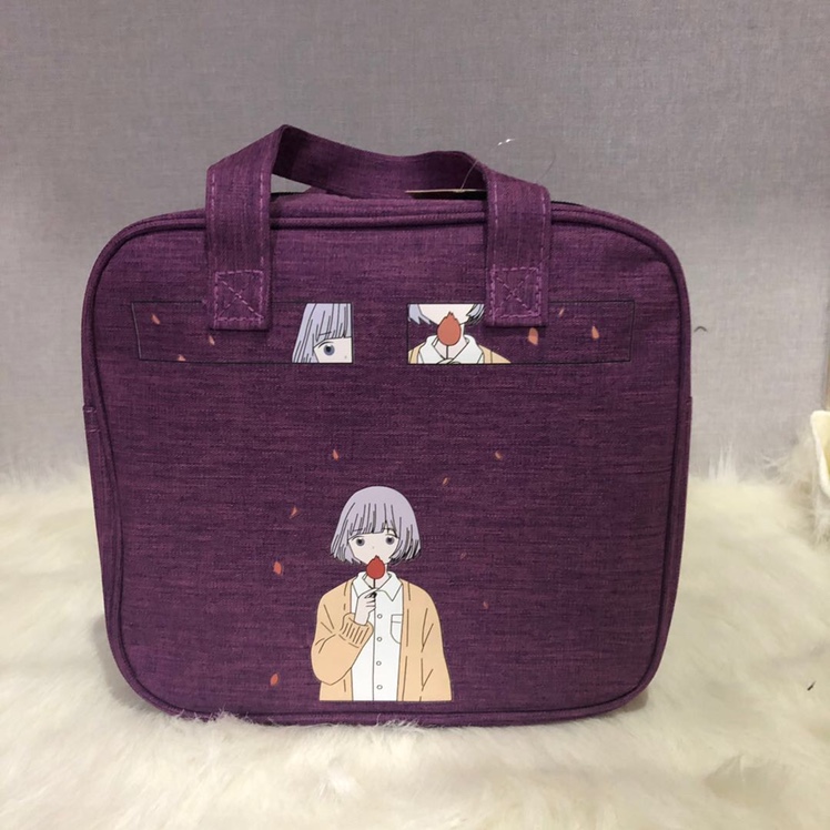 Love Fashion A105 Frosted Square Bag Lunch Box With Interlining Cloth 2020 New details Picture