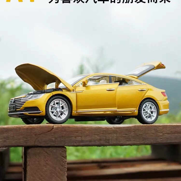 大众CC小汽车玩具 儿童回力车 男孩玩具车合金车模仿真模型礼物