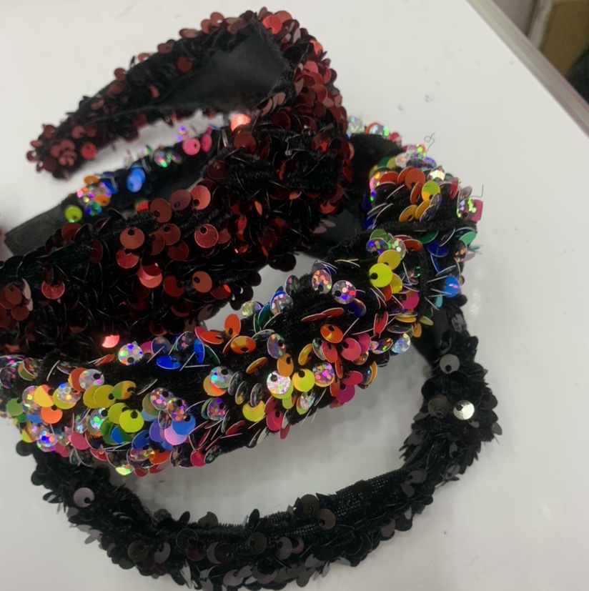 Lentejuelas nudo hebilla tendencia de la moda versátil Señora Simple tocado hoop pelo adornos venus