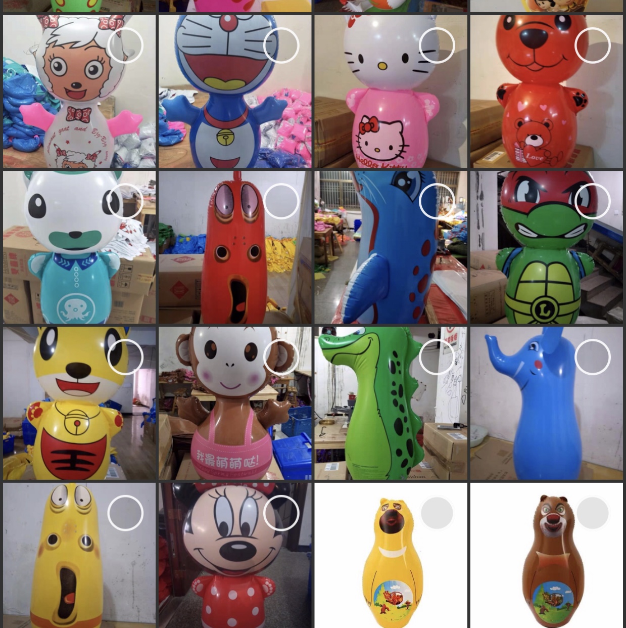 pvc children's inflatable toys 90Cm animal untoppleable dolls, baby inflatable toys