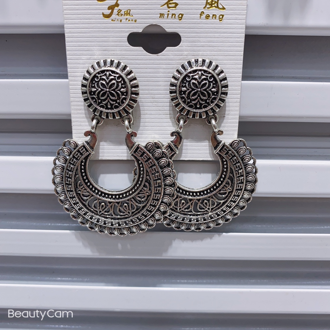In 2020, the new European and American style exaggerated hollow out carved earrings, cross-border retro silver retro decorative earrings, earrings thumbnail