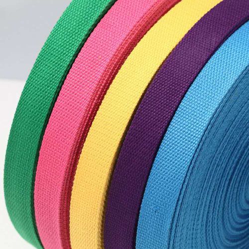 Factory direct sales 2.53.23.8 color pure cotton canvas belts, hand straps, backpack straps, schoolbag straps, canvas belts, webbing Specification image