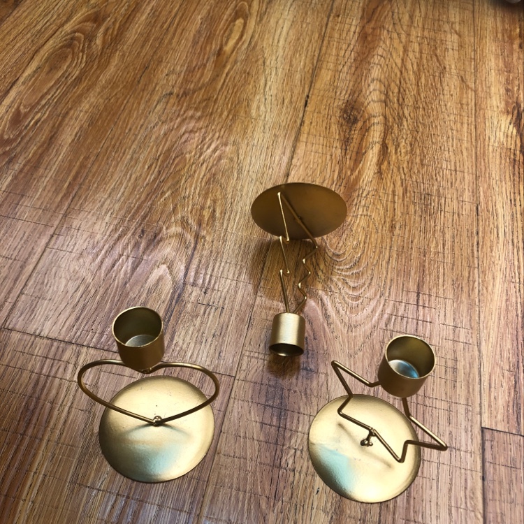 Christmas heart-shaped geometric pastoral modern iron candlestick decoration home decoration design style details Picture