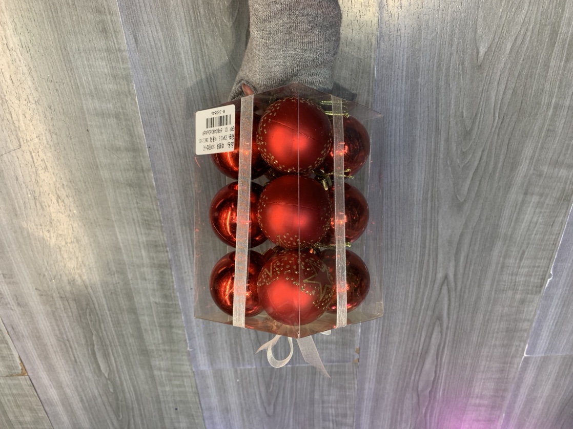 Christmas decorative balls, 5cm in size, 12 pieces with star patterns Specification image