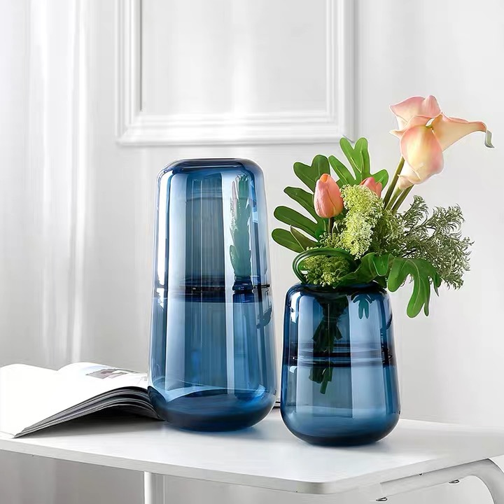 Nordic InS-style minimalist home glass vases, indoor flower arrangements, living room model room ornaments in stock for wholesale Item Picture