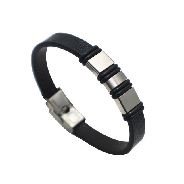 Leather bracelet male and female couples fashion trend casual crystal wei jewelry thumbnail