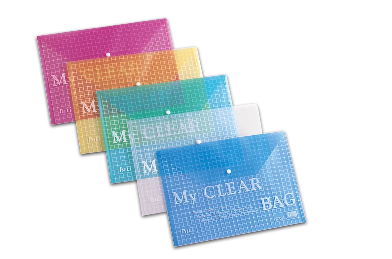 W209 Transparent silk-screen file bag 18C