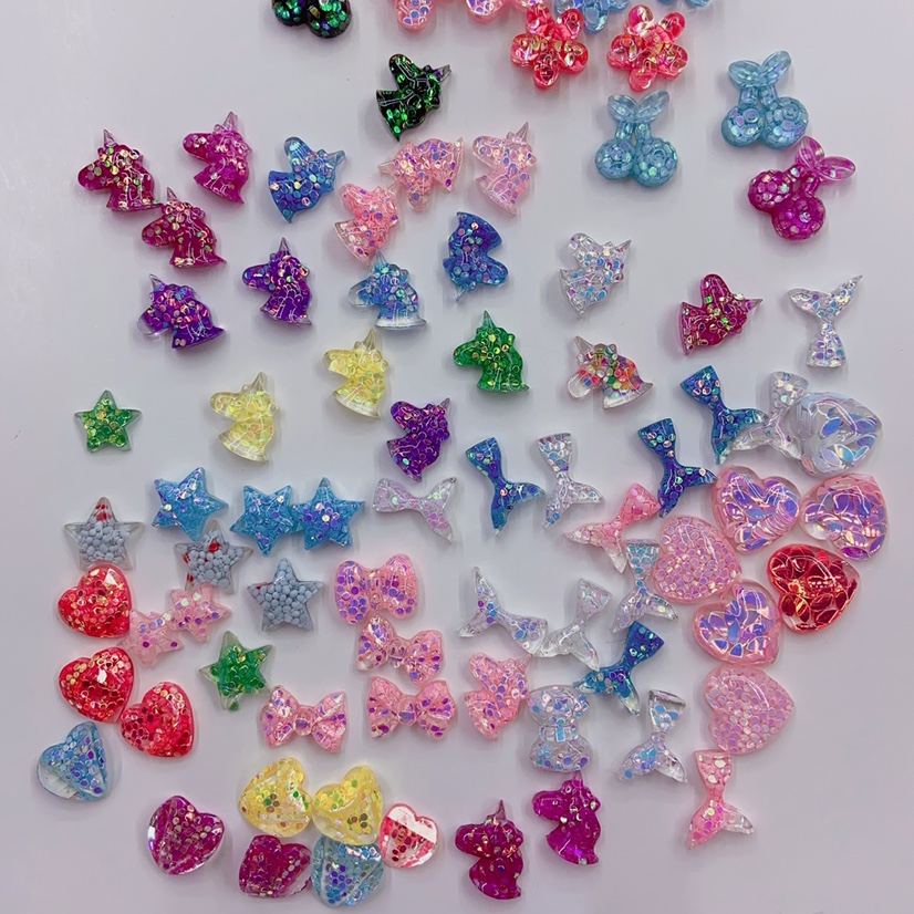 Shuzhi Flash Powder Series 1 Resin Accessories Mobile Phone Refrigerator Patch Fuwode A111 details Picture