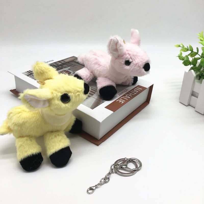 The new 4-inch boutique cute deer plush toy key chain fawn pendant boutique doll supply thumbnail