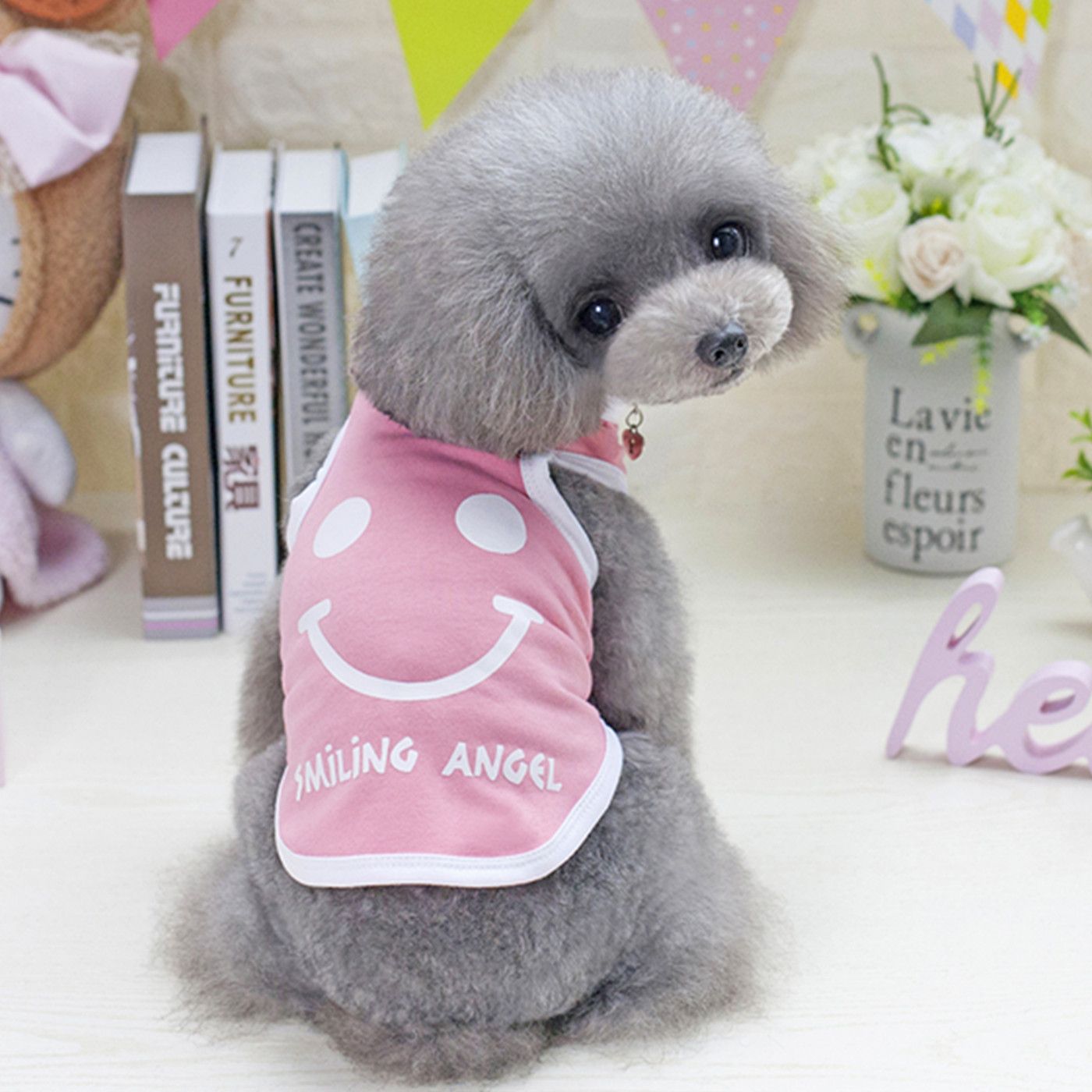 Thin Spring/Summer dog smile vest pet dog clothing Pet clothing Teddy bear Dog Clothing wholesale thumbnail