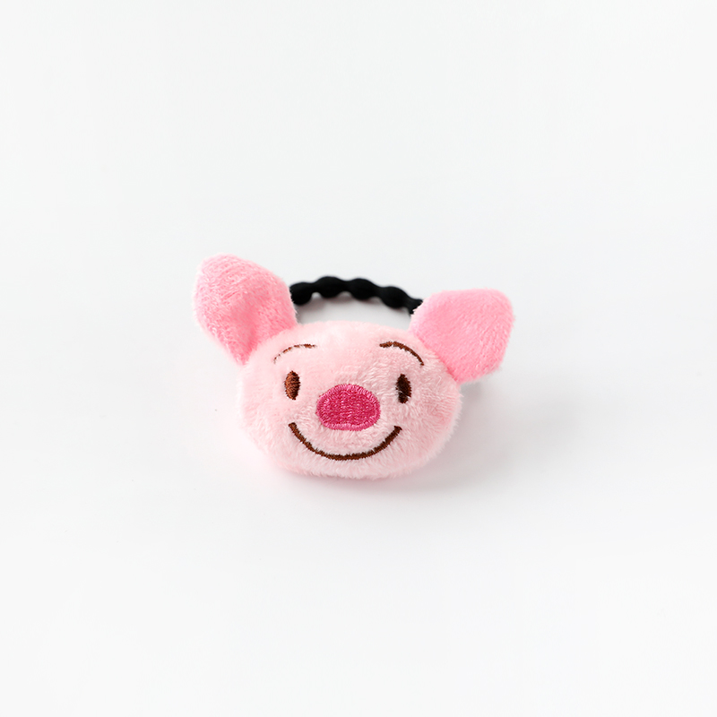 日韩少女心卡通毛绒头绳皮杰猪粉色长耳猪头圈发饰礼品详情图1