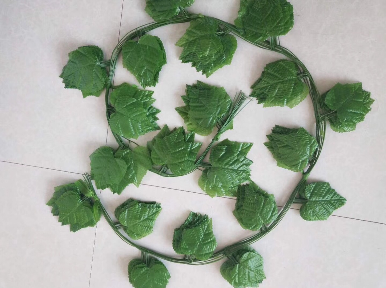 仿真绿萝叶假花藤条葡萄树叶吊顶管道装饰藤蔓塑料绿植物缠绕遮挡