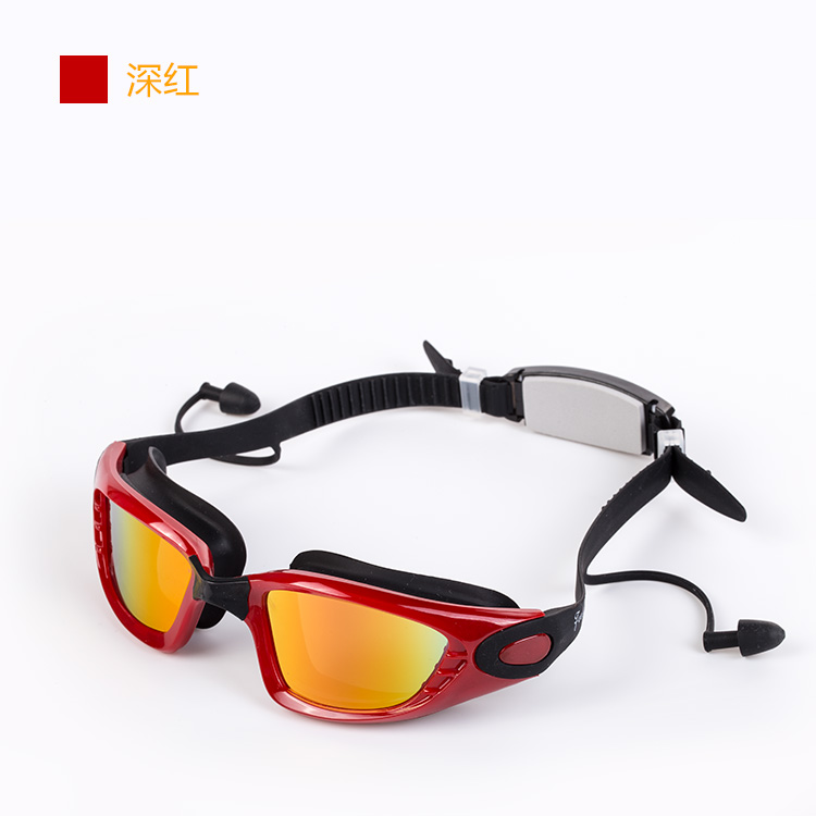 Feiduo swimming goggles, electroplated swimming goggles, adult swimming goggles, waterproof and anti-fog glasses, adult swimming goggles case detail image 2