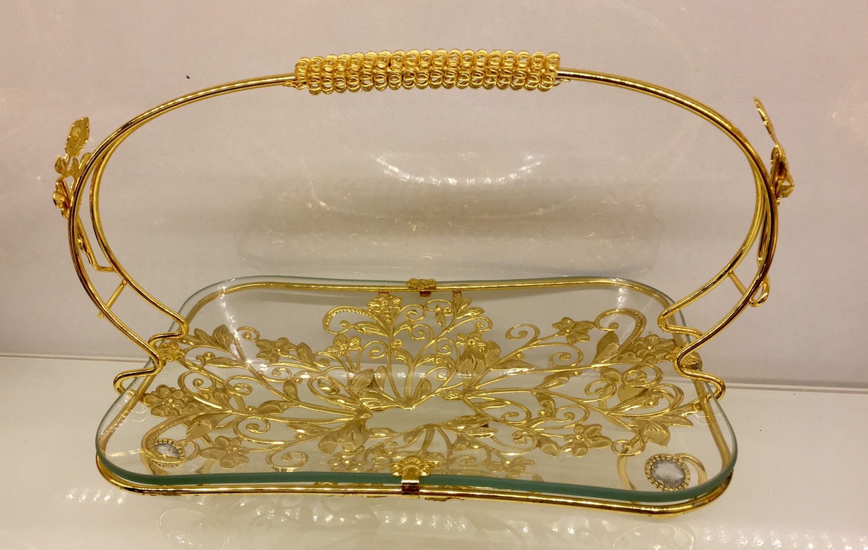 欧式铁艺水果篮创意可拆装水果盘水果收纳篮家居摆件
JGP124S-H图