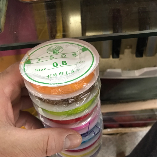 0.8 small roll mixed color elastic fishing line, Zhao Qi jewelry accessories Q565654