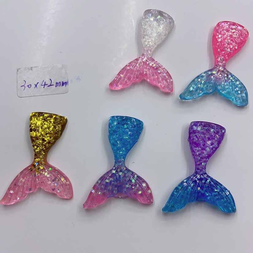 Resin fish tail 30*42mm resin accessory mobile phone refrigerator patch, Fuwode A111 details Picture