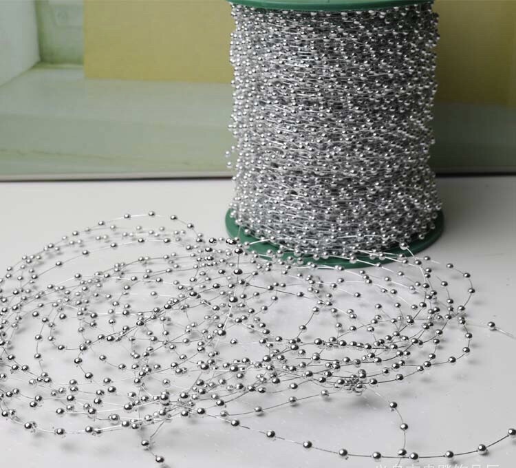 厂家直销 4mm圆 鱼线 圣诞 婚庆 舞台 装饰 塑料连线珠详情图9