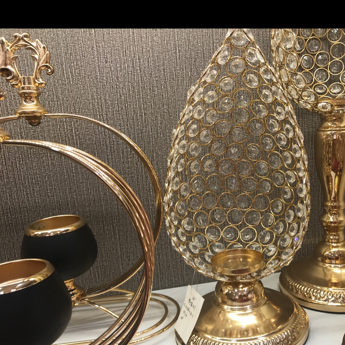 厂家工艺品烛台水晶批发