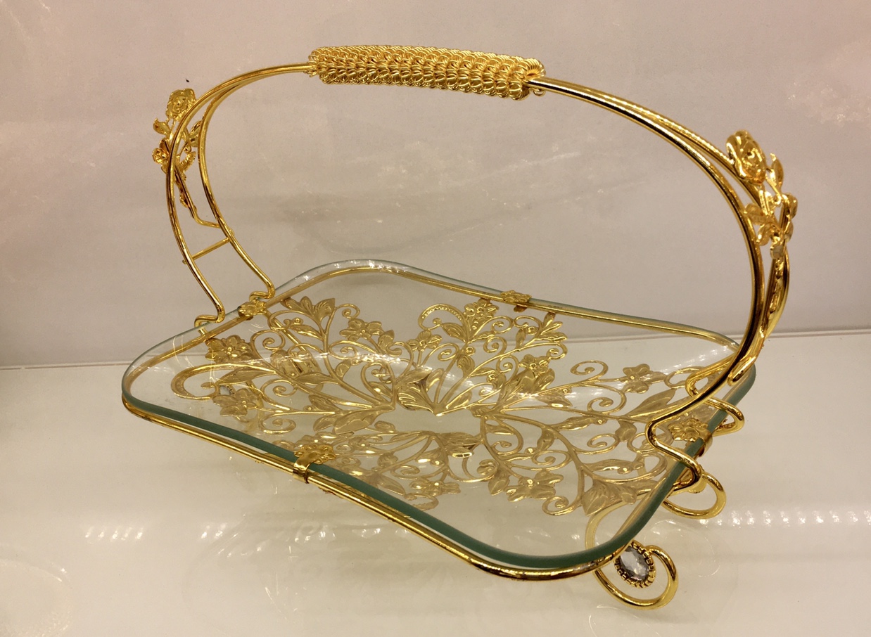 欧式铁艺水果篮创意可拆装水果盘水果收纳篮家居摆件
JGP124S-H细节图