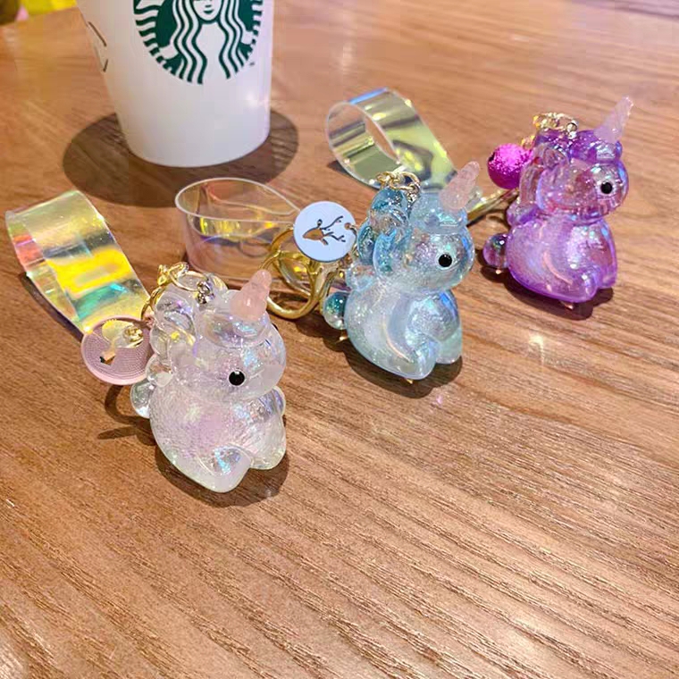 Aizhu jewelry, colorful transparent bubble little unicorn acrylic pendant accessories, clothing accessories detail image 9