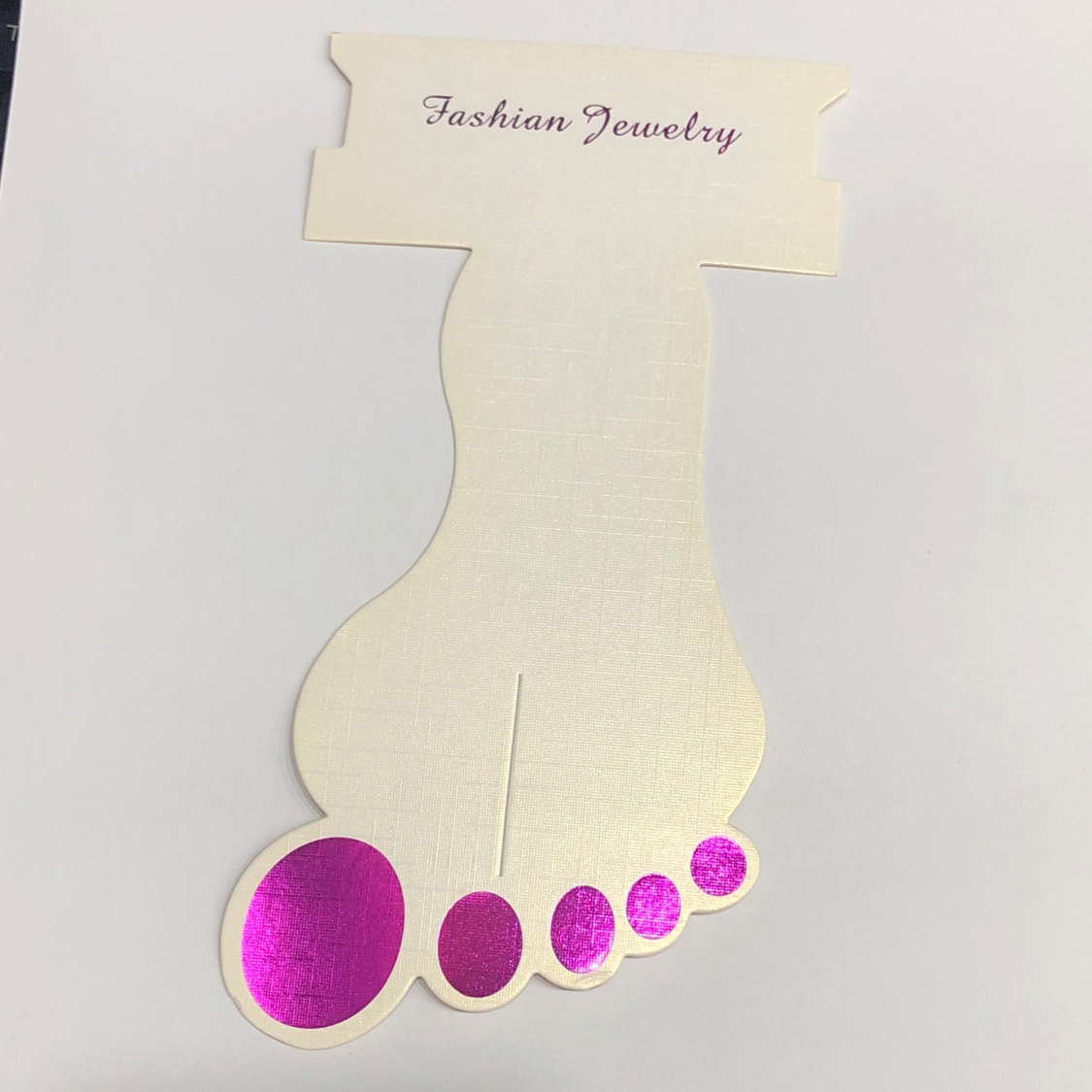 Customized ice white Lenny ankle bracelet card 9.8*18.8 thumbnail