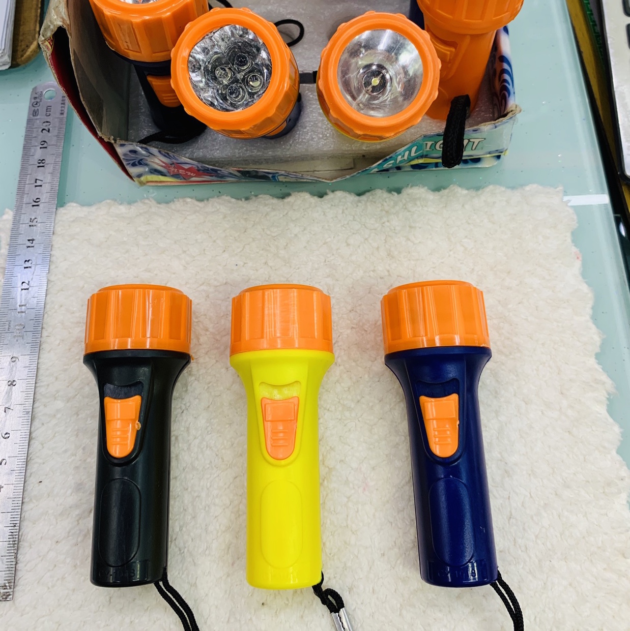           便携式可挂式双头手电筒LED全天候安全照明便携装备JY-2023