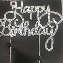 生日蛋糕装饰 happy birthday 合金配件