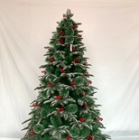 大五叉沾白PE加松针加雪加绿色松针加14粒红果