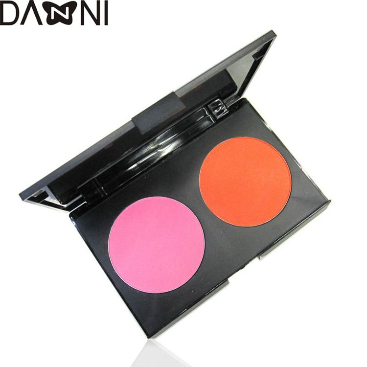 Yiwu quality goods manufacturer wholesale two-color blush plates, rouge plates, matte pearlescent, waterproof and non-smudging detail image 1