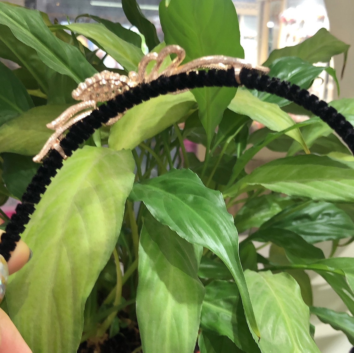 New Korean Fashion Rhinestone Alloy Headband Hair Accessories Korean Fashion Accessories 2 Specification drawing