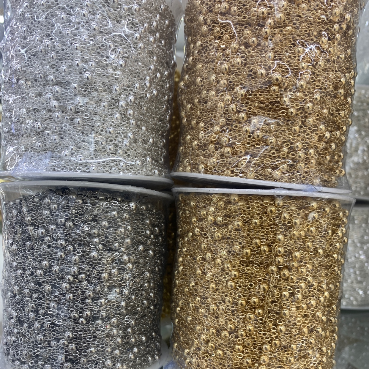 O-shaped chain with beads, Jia Shi jewelry chain accessory A213-47141