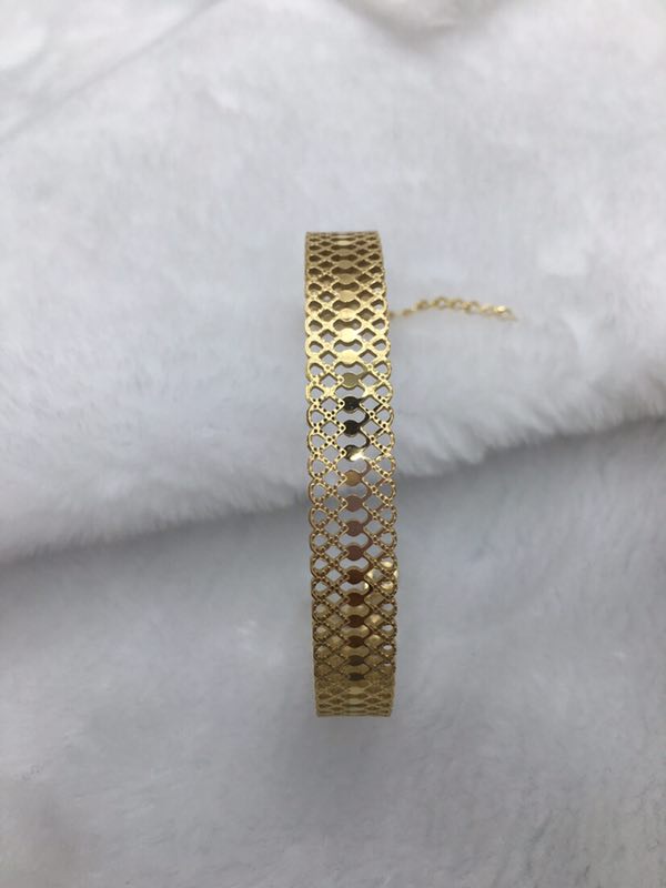 أزياء ذهبية سوار من يتانيوم الصلب details Picture