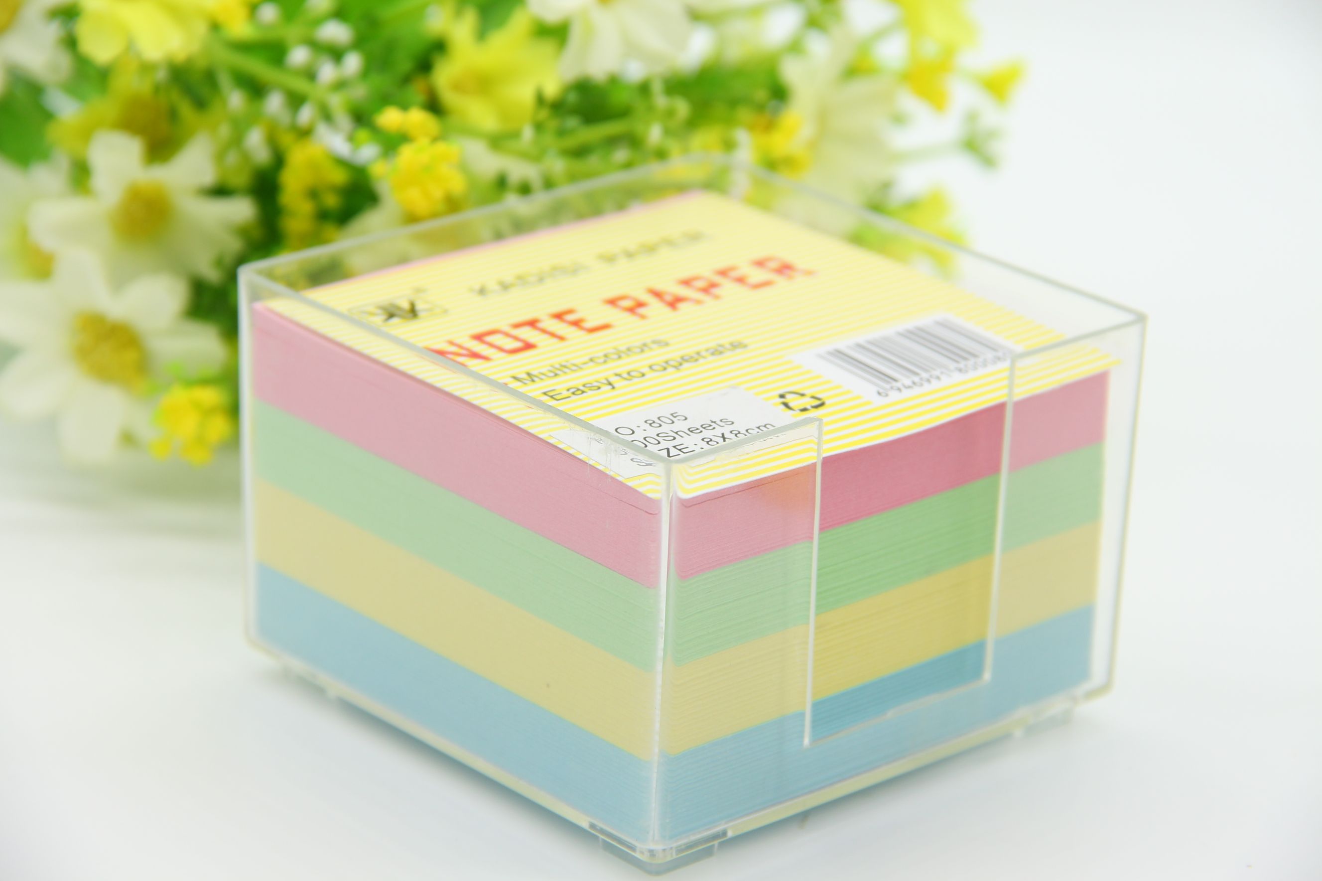 Manufacturers direct 8*8 color glue sticker 700 pages with box post-it notes thumbnail