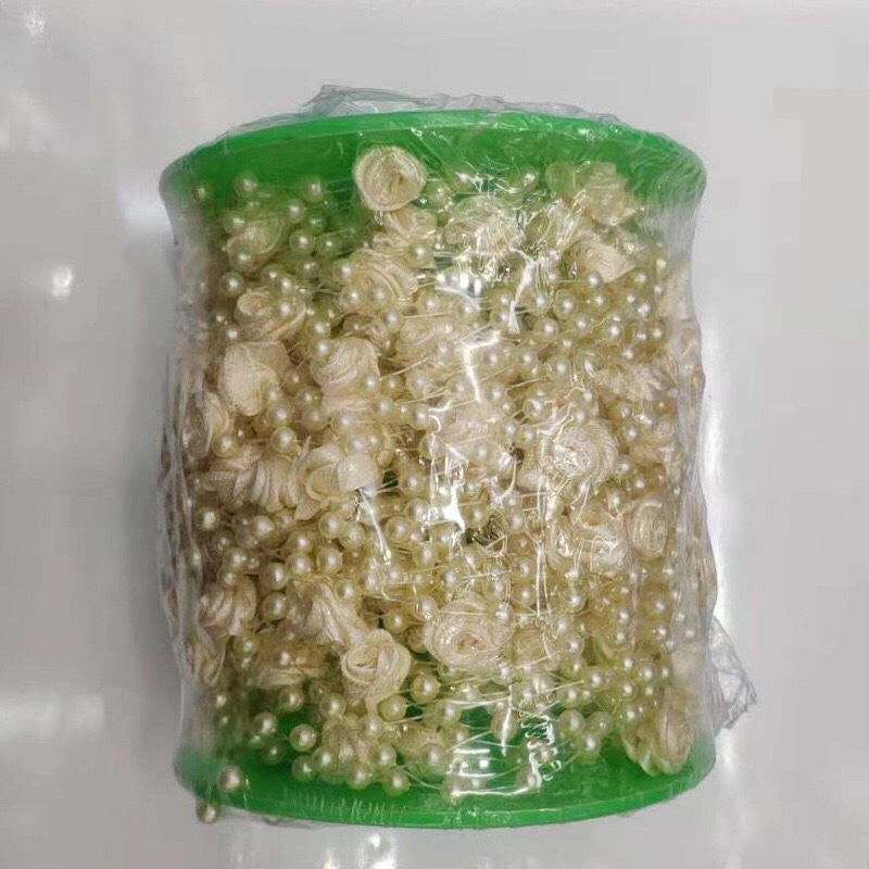 直销4mm鱼线珠镶玫瑰花 婚庆 圣诞装饰会场 新娘头饰diy30米详情图7