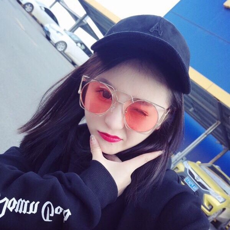 New sunglasses metal texture design novel unique charm sunglasses