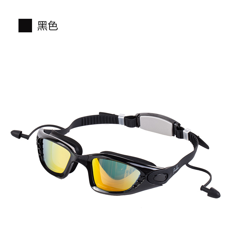 Feiduo swimming goggles, electroplated swimming goggles, adult swimming goggles, waterproof and anti-fog glasses, adult swimming goggles case detail image 5