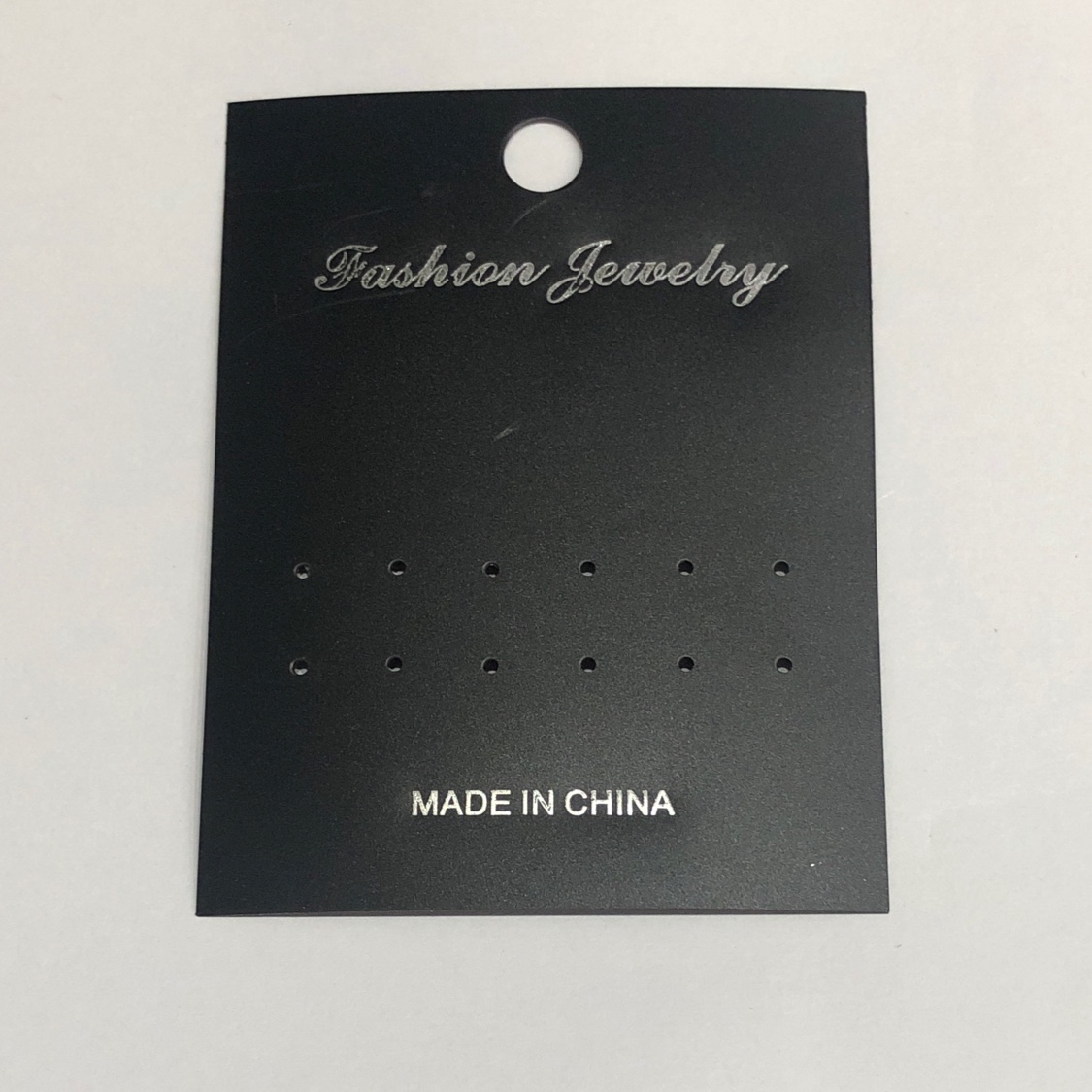 Manufacturers direct plastic card jewelry packaging custom black PVC6 pairs of 12 hole stud CARDS 7*9 thumbnail